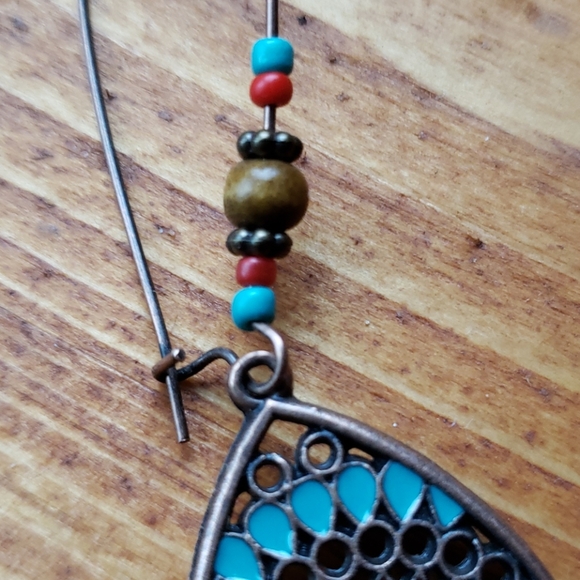 Bohemian style earrings - Picture 4 of 4